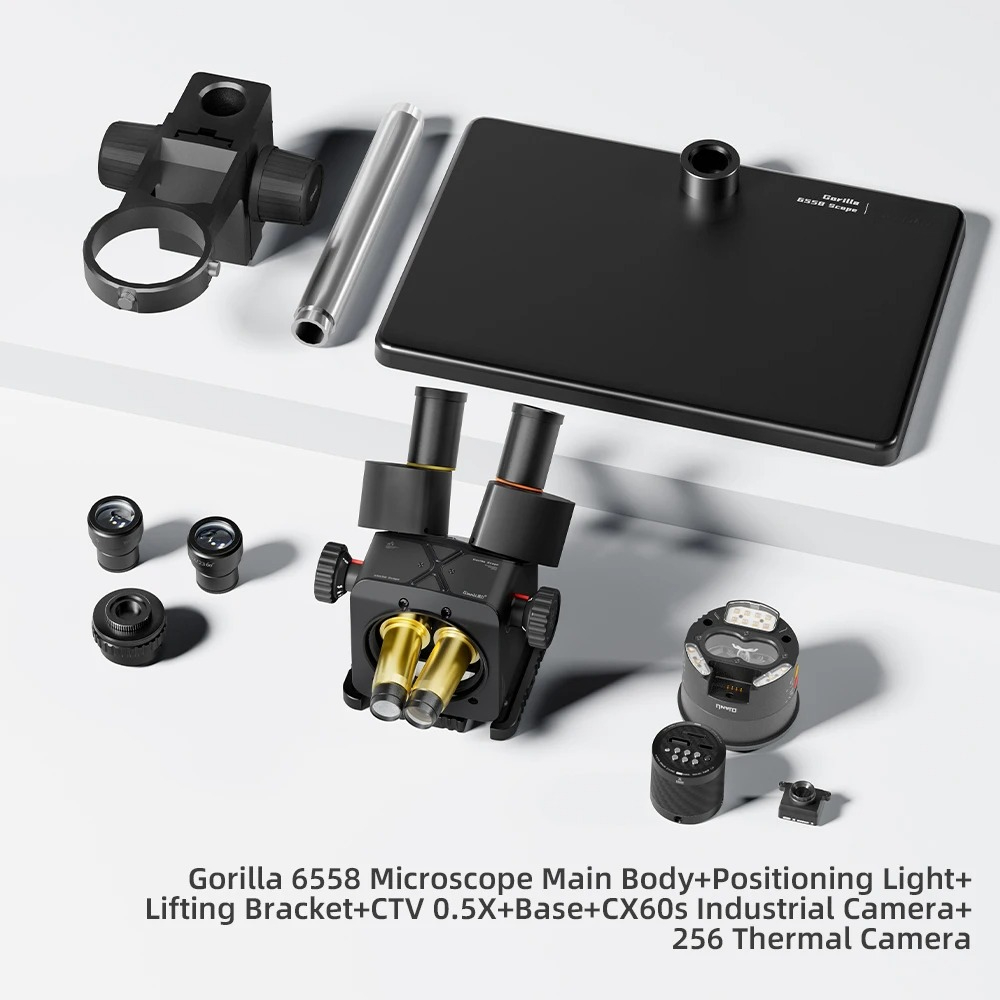 Electronics Repair In Usa - Microscopio trinoculare Qianli 6558 Gorilla, zoom