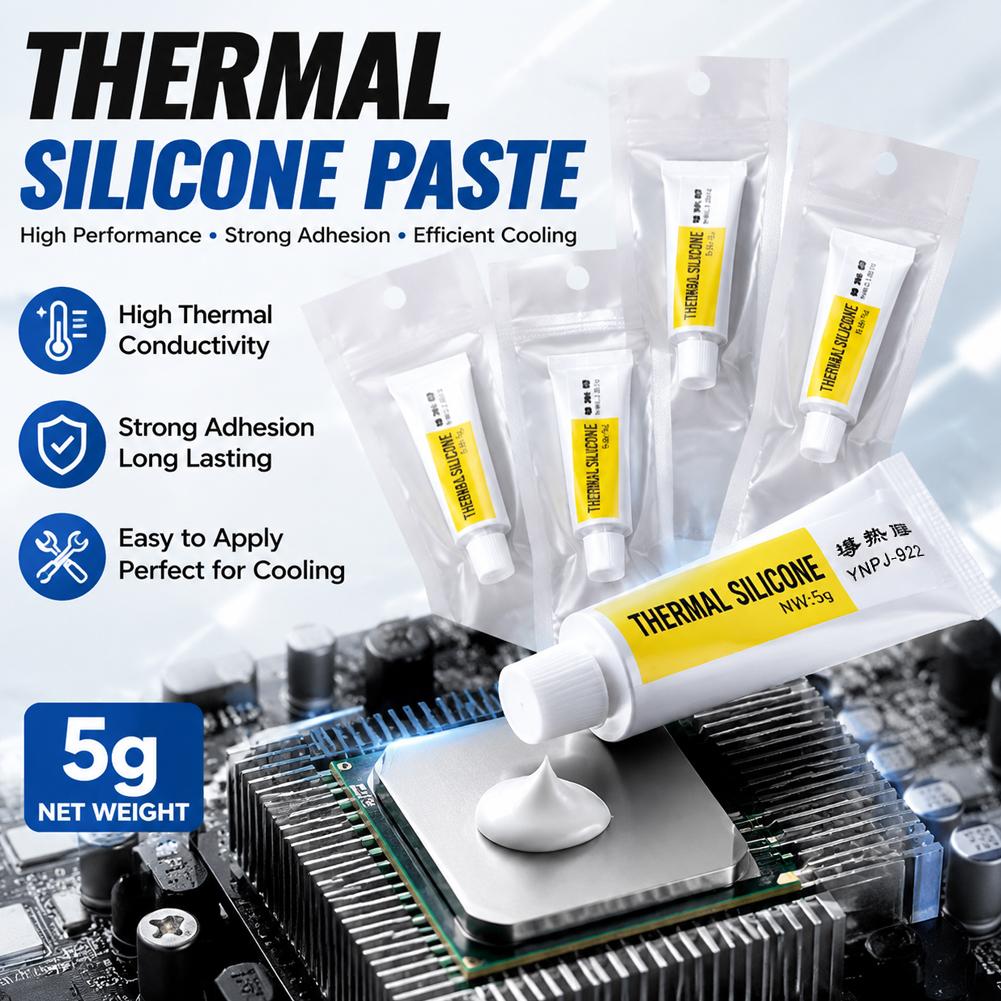 Thermal Paste Cpu - Colla termoconduttiva 5g, pasta siliconica adesiva