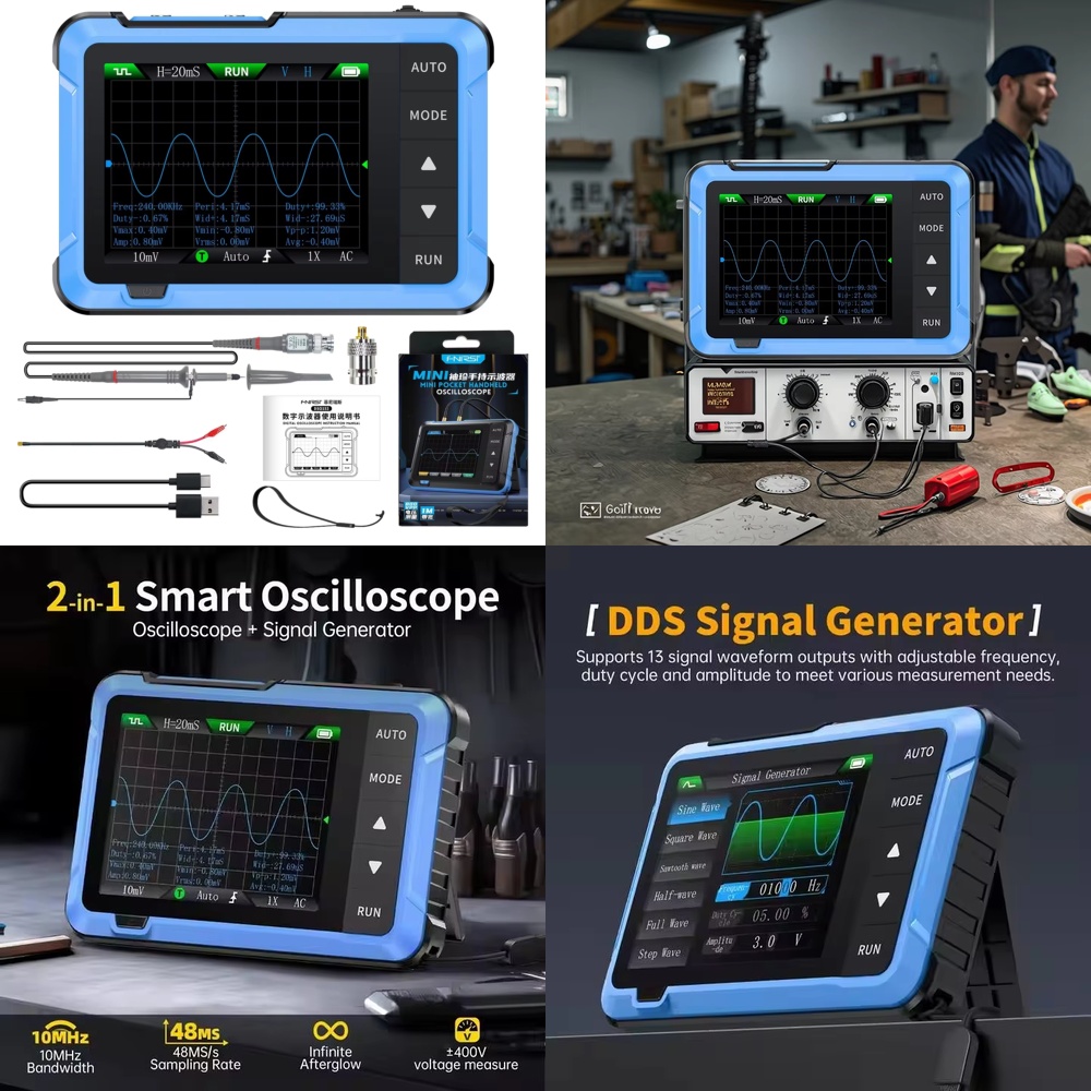 Electronics Repair In Usa - Oscilloscopio Digitale Portatile 2 in 1